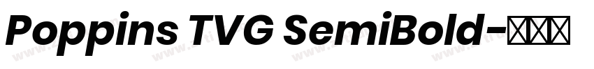 Poppins TVG SemiBold字体转换